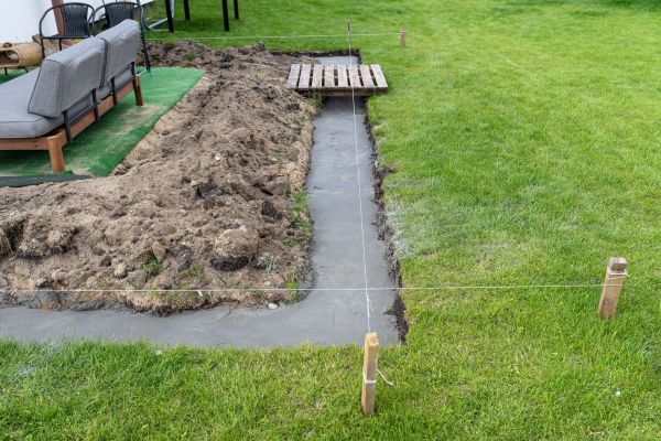 Cement Footer Installation in Cary